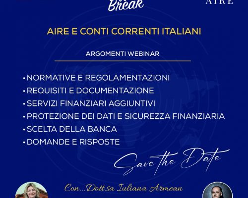 AIRE & ITALIAN BANK ACCOUNTS